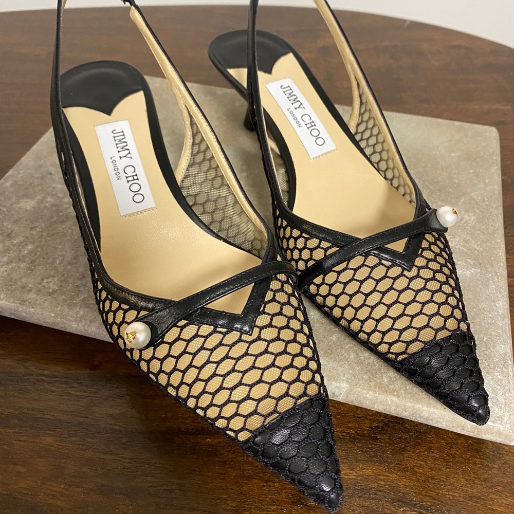 Jimmy Choo Amita 45 sling back pumps